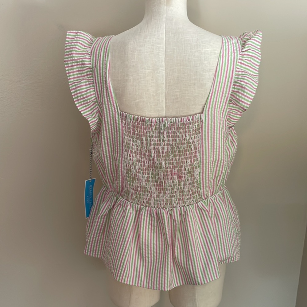 NWT Draper James Flutter Sleeve Top. Large - Picture 6 of 9